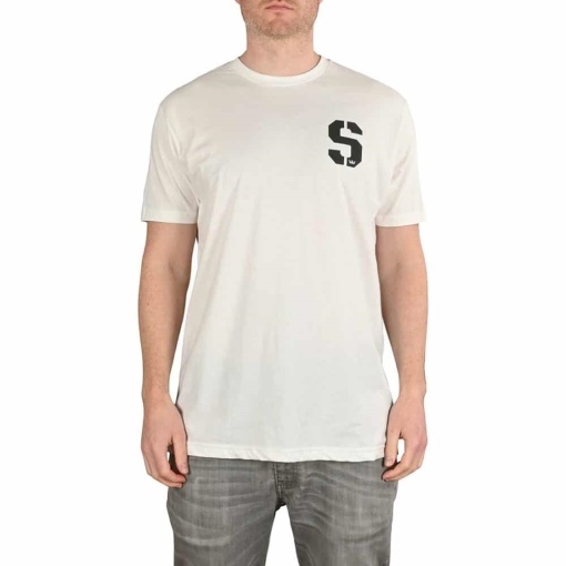 T-shirt Supra Sstencil M/c Bianca/nera
