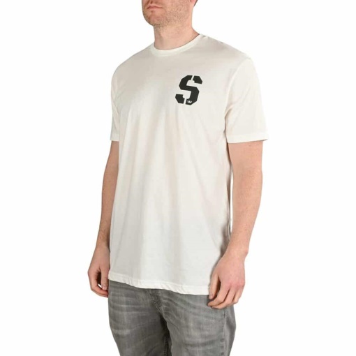 T-shirt Supra Sstencil M/c Bianca/nera