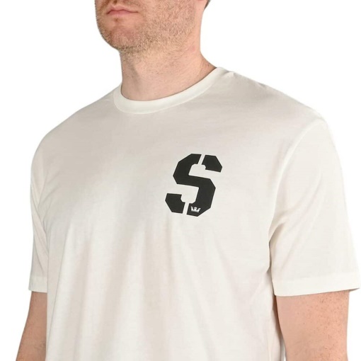 T-shirt Supra Sstencil M/c Bianca/nera